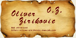 Oliver Ziriković vizit kartica